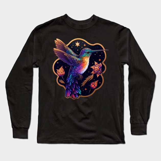 Hummingbird among the Stars 3 Long Sleeve T-Shirt by SCHummingbirds